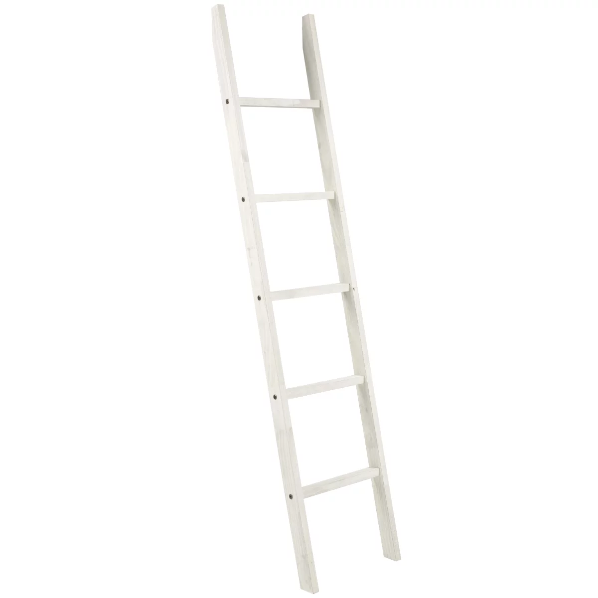 Wood Blanket Ladder White Distressed | Furniture Dash CAD222