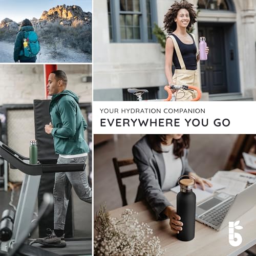 Bambaw 32 oz Water Bottle | Insulated Water Bottles | Water Bottle Stainless Steel | Insulated Travel Water Bottle | Insulated Water Bottle | Stainless Steel Water Bottles | 1 Liter Water Bottles