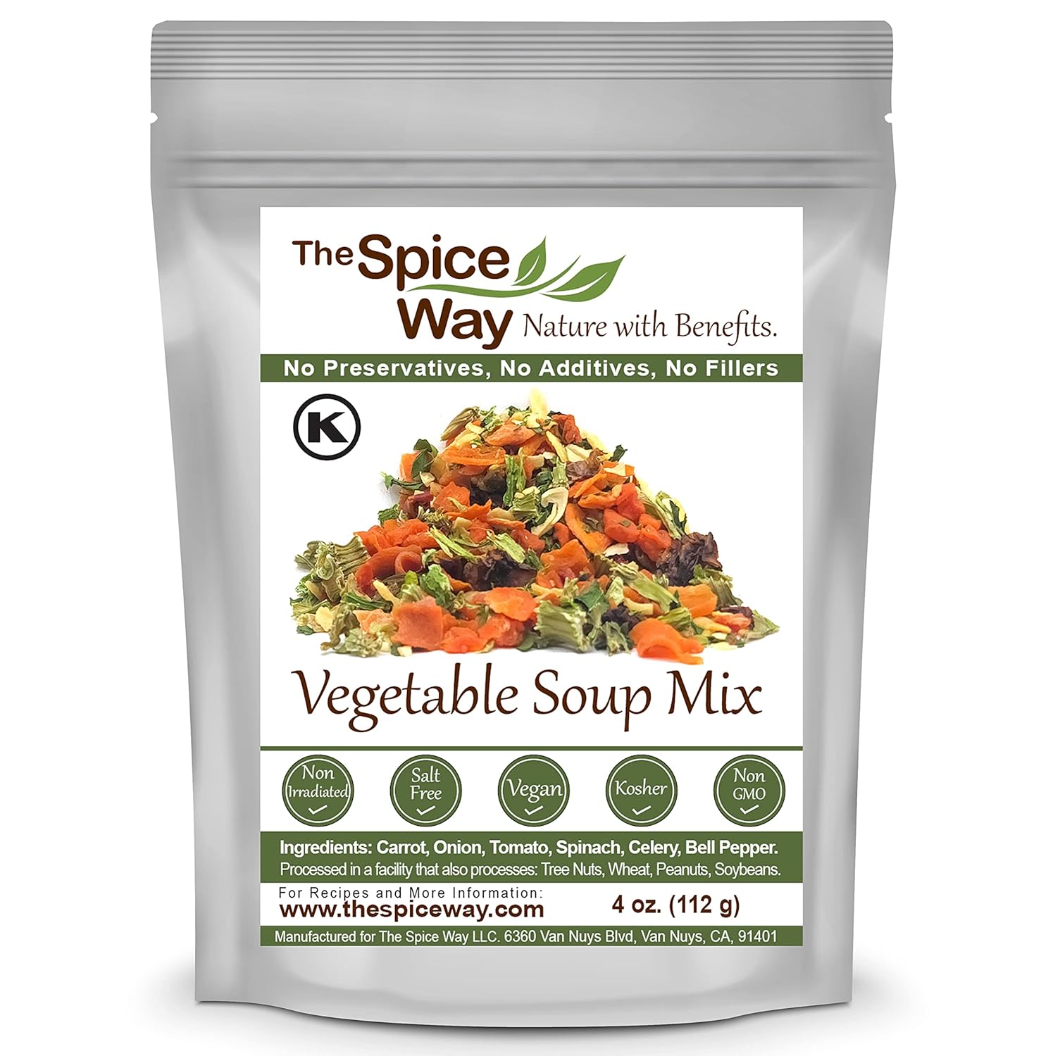 The Spice Way Vegetable Soup Mix - 4 oz - dried vegetables for all kind of soups