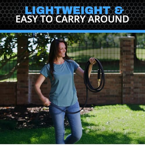 HYDROSTEEL 100 Ft Metal Garden Hose with Sprayer Nozzle, Indestructible 3-Layer Stainless Steel Heavy Duty Water Hose 100 Ft x 5/8 in. Kink Free Design Will Not Kink, Flexible, NON Expandable, 500 PSI