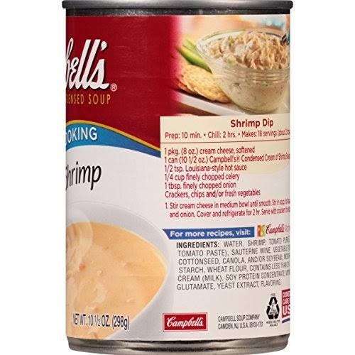 Campbell&s Condensed Cream of Shrimp Soup 10.5 oz. Can Pack of 12