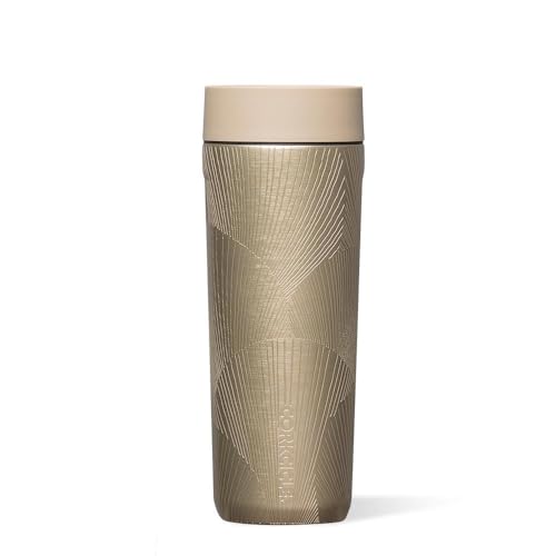 Corkcicle Commuter Cup Travel Mug - Insulated Coffee Mug with Lid - Keeps Drinks Cold 18 Hours - 360° Spill-Proof Sip Lid - Holiday Gift - Great for Gifting Warmth - 17 oz - Dragonfly