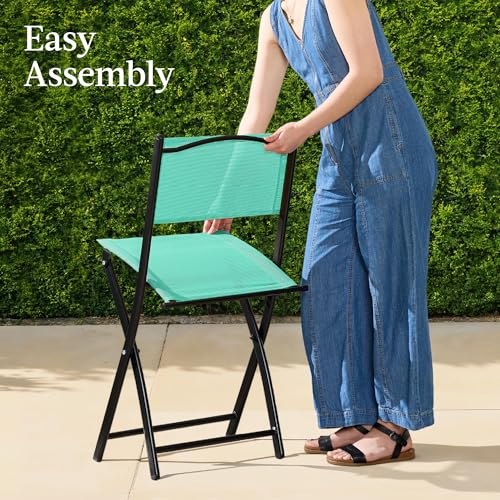 Best Choice Products 3-Piece Patio Bistro Dining Furniture Set w/Glass Tabletop, 2 Folding Chairs, Steel Frame, Polyester Fabric - Gray