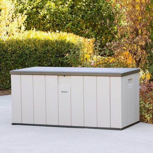 Lifetime 60012 Extra Large Deck Box, 130 Gallon, Desert Sand/Brown