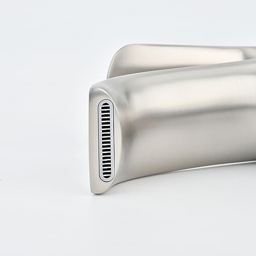 Tall Vessel Sink Faucet Bathroom Waterfall Faucet Brushed Gold Finished Single Handle Matte Black Vanity Bathroom Faucet Basin Mixer Tap with Water Supply Hose and Pop Up Sink Drain