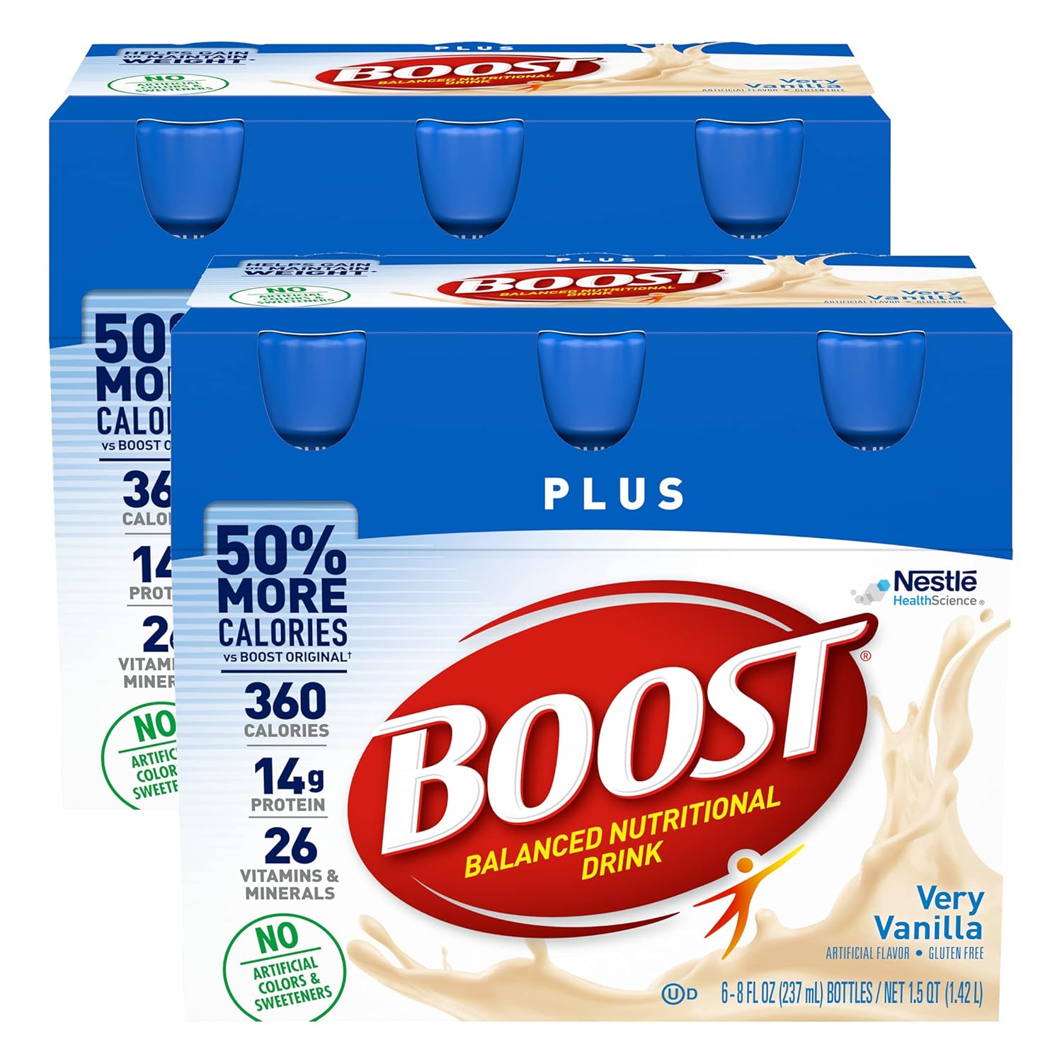 Boost Plus Complete Nutritional Drink (Vanilla, 8 Fl Oz (Pack of 2))