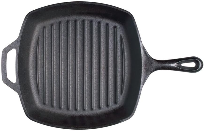 Seasoned Cast Iron Square Grill Pan - 11 inch