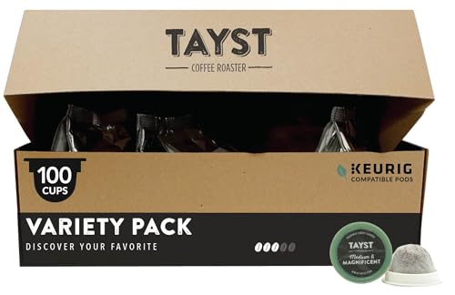 Tayst Coffee Pods, Defiantly Decaf Dark Roast, K Cups Compatible with Keurig Coffee Maker, Sustainable Single Serve, Pack of 30