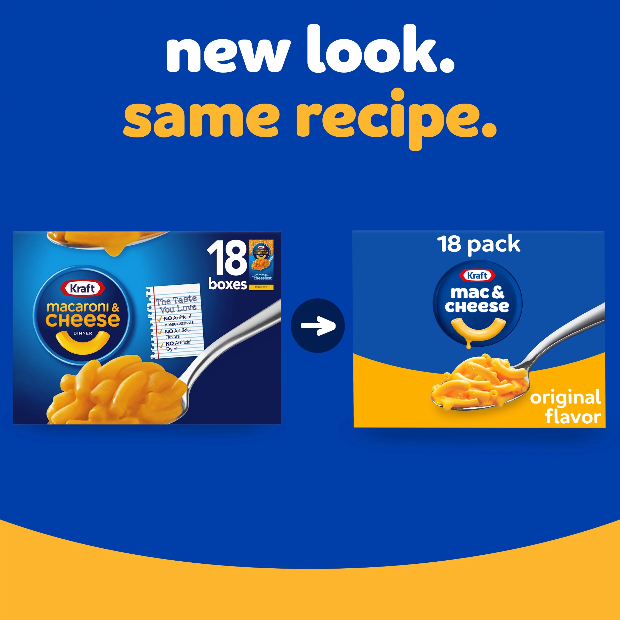 Kraft Original Mac & Cheese Macaroni and Cheese Dinner, 18 ct Pack, 7.25 oz Boxes