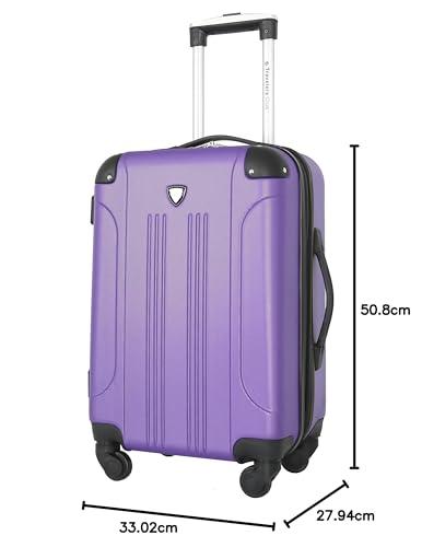 Travelers Club Chicago Hardside Expandable Spinner Luggage, Teal, 20