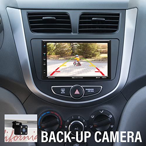 BOSS Audio Systems BCP62 Car Stereo - Apple CarPlay, Double Din, 6.2 Inch Capacitive Touchscreen, Bluetooth, No CD DVD Player, AM/FM Radio Receiver, USB