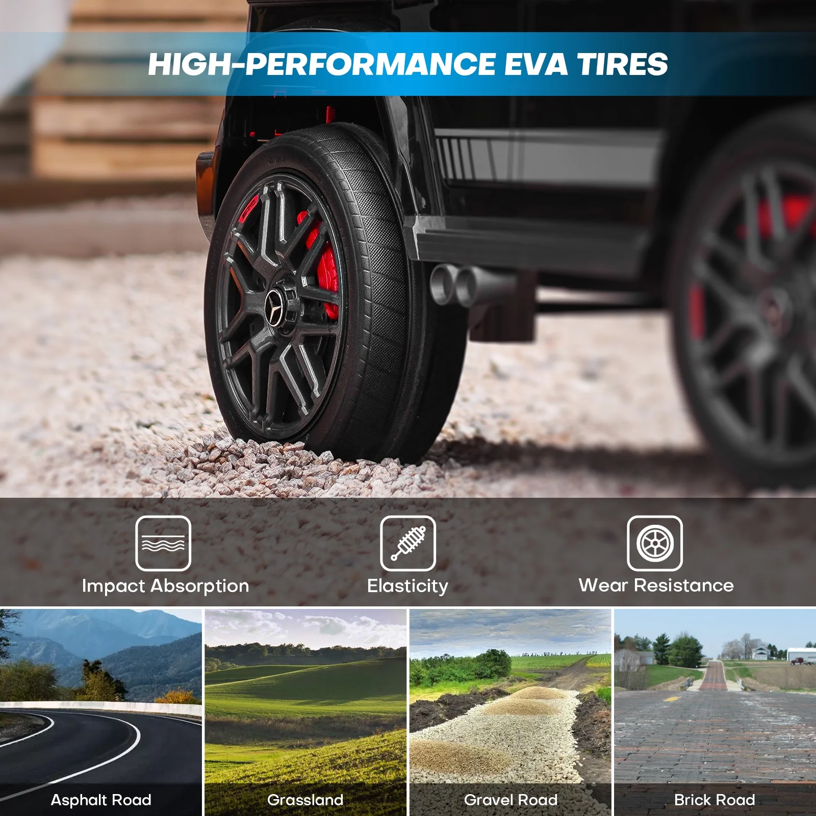 TEOAYEAH Plus Size Licensed Mercedes-Benz G63 Kids Ride on Car with Parent Remote, 12 V 10Ah, Wireless Music, Suspension System, Ideal Gift to Kids, Black