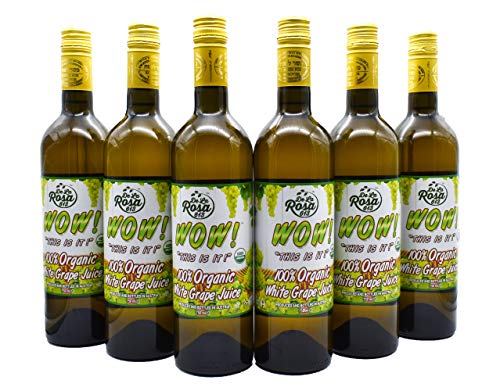 De La Rosa Austrian Red Grape Juice, Kosher, Non-GMO & Gluten Free, 100% Organic Red Grape Juice, No Sugar Added, No Preservative, Vegan Red Grape Juice, 25.4 Oz Glass Bottle (Pack of 2)