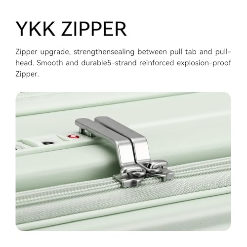 ROAMING Grace Expandable Carry On Luggage Airline Approved, 20 Inch Hardside Carry On Suitcase with Wheels, Travel Harshell Spinner Small Luggage with Tsa Lock, Jade cyan, 20-Inch Carry-On