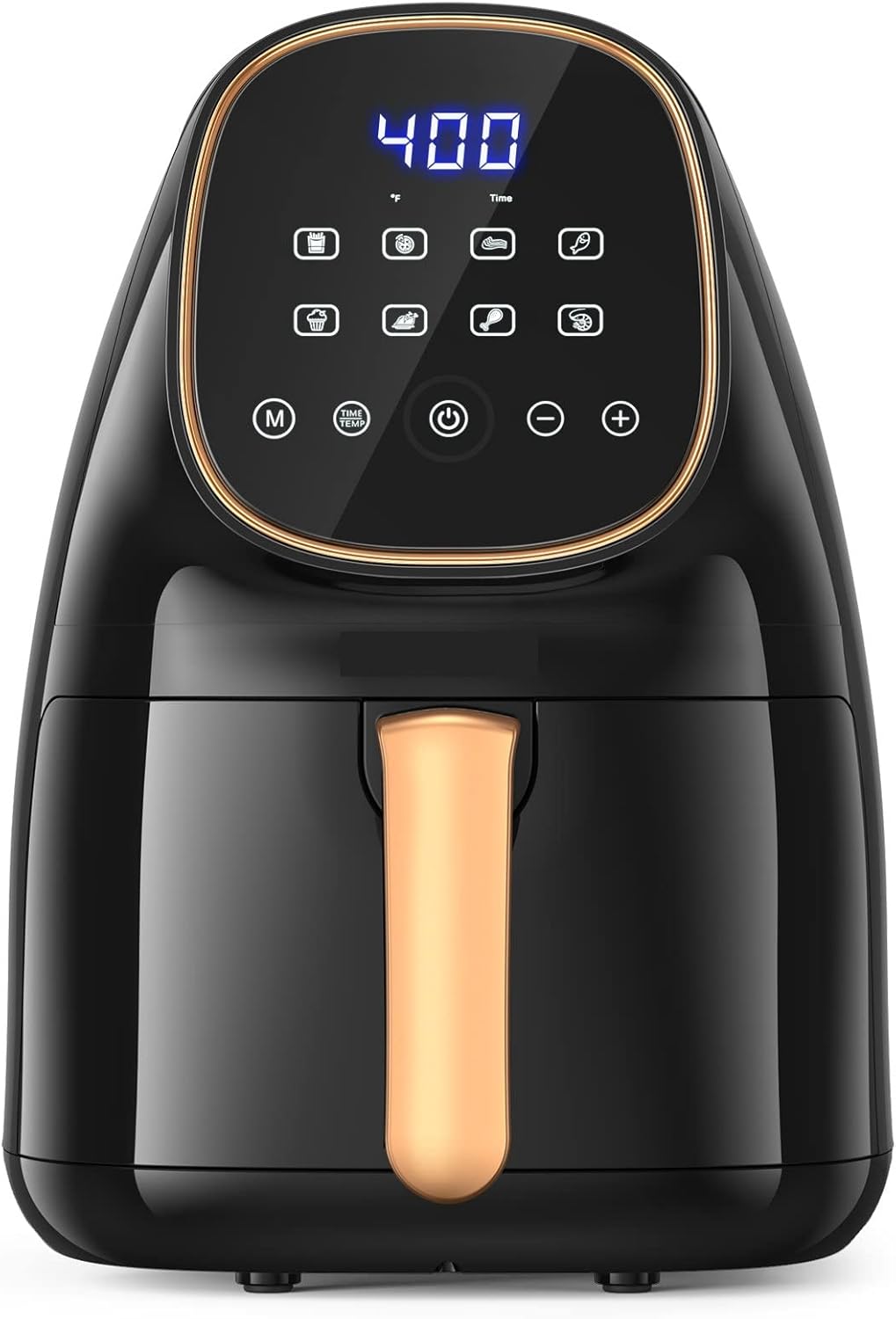 Air Fryer 2.2 QT Digital Airfryer 8-in-1 Small Air Fryers Cooker with Customizable Temperature 60 Minute Timer Nonstick Tray Hot Air Oven Mini Freidora de Aire Easy to Use Compact Cooker 1000W