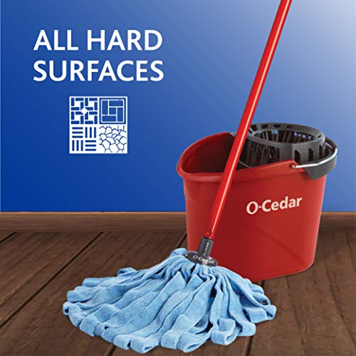 O-Cedar Microfiber Cloth Wet Mop,Blue/Red