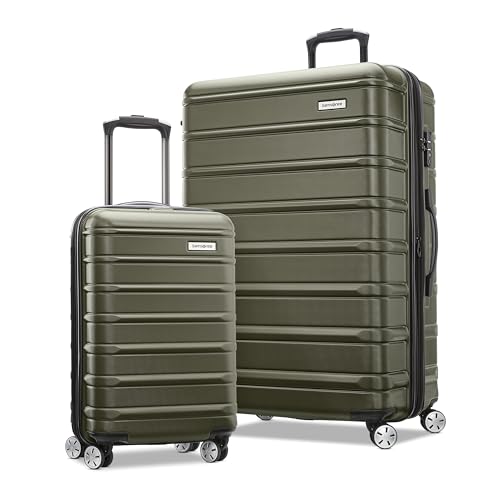 Samsonite Omni 2 Hardside Expandable Luggage with Spinner Wheels, 2-Piece Set (19/24), Lagoon Blue