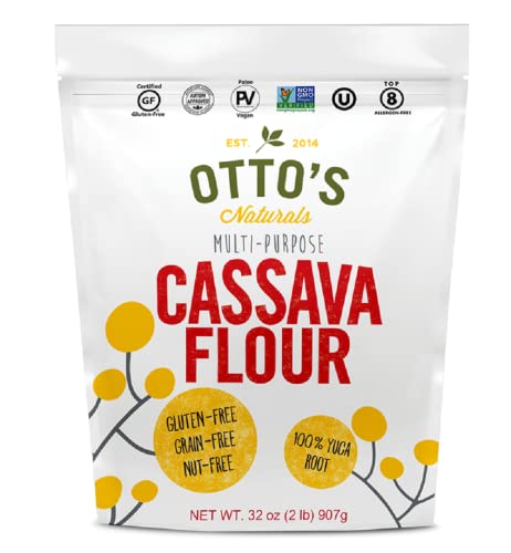 Otto's Naturals Cassava Flour, Gluten Free and Grain-Free Flour For Baking, Certified Paleo & Non-GMO Verified, Made From 100% Yuca Root, All-Purpose Wheat Flour Substitute, 15 lb Bag