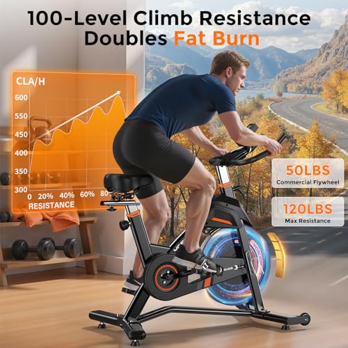 YOSUDA Light Commercial Exercise Bike for Home Magnetic Exercise Bike Stationary 350LB Capacity, Exercise Bike with Bluetooth, Indoor Cycling Bike with Tablet Mount & Comfortable Seat Cushion