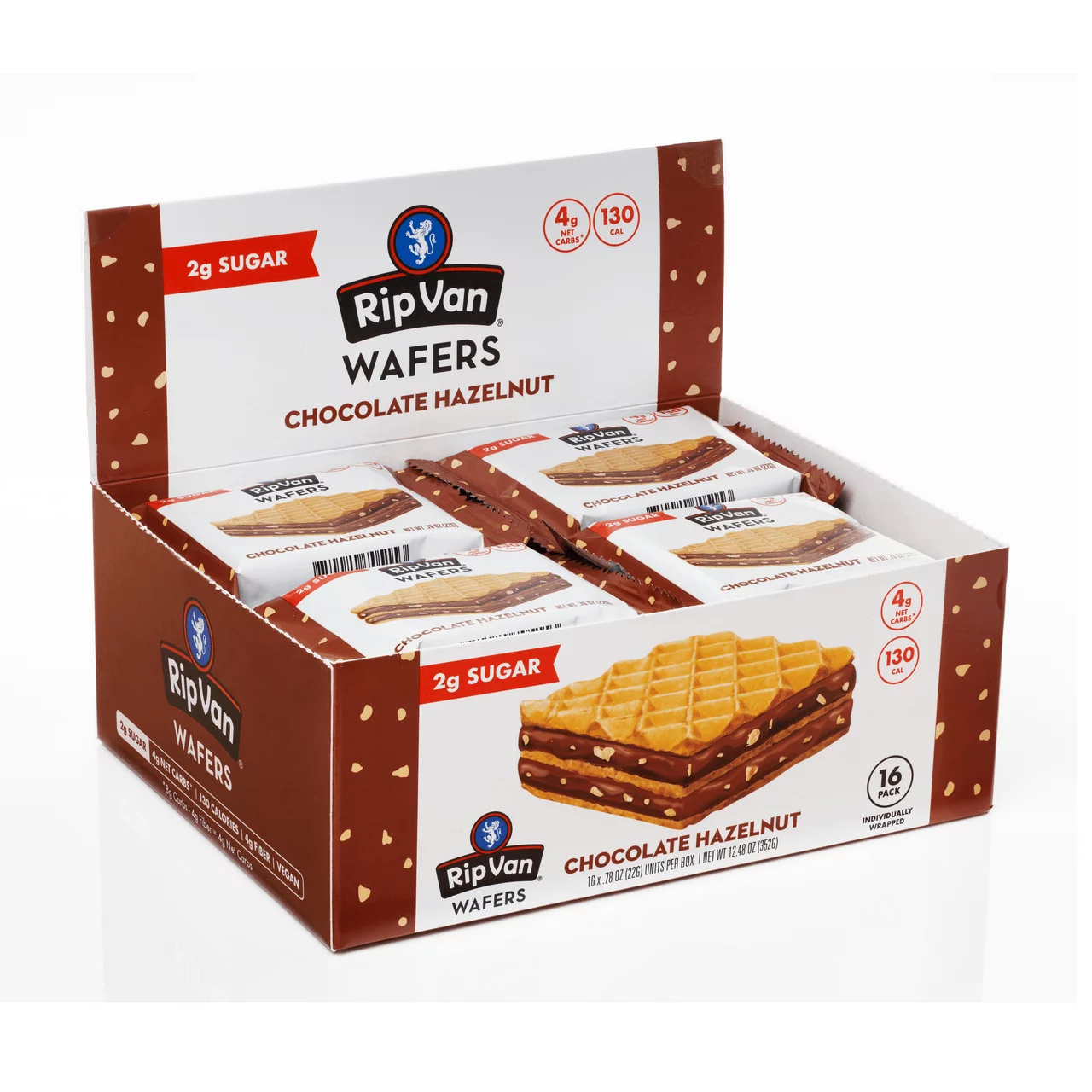 Wafer Snacks by Rip Van - Chocolate Hazelnut (16-Pack)