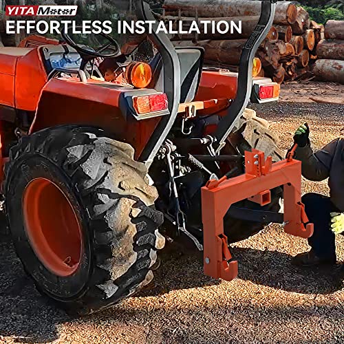 YITAMOTOR 3 Point Quick Hitch, 3000 lbs 3-Pt Attachments with 2