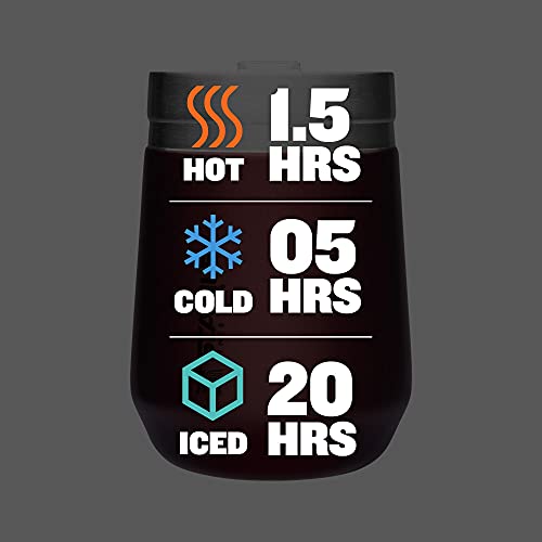 Stanley GO Everyday Wine Tumbler 10 oz | Press Fit Drink Through Lid | Beverage, Coffee, and Cocktail Cup | Insulated Stainless Steel Wine Glass | BPA-Free | Ash