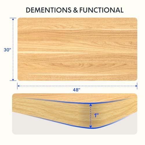 FLEXISPOT EN2 Whole-Piece Standing Desk with Clamp Power Strip, 55 x 28” Electric Stand Up Height Adjustable Desk with Cable Management (Black Frame + 55