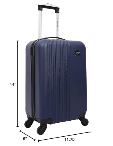 Travelers Club Cosmo Hardside Spinner Luggage, Navy Blue, Carry-On 20-Inch