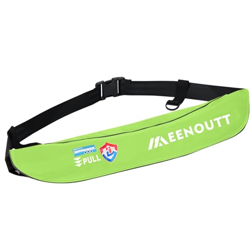 Automatic Inflatable Belt Pack Water Sports Jacket Waist Belt PFD for SUP Paddleboarding Fishing Boating Kayaking（fit 80-330 lbs） (Fluorescent yellow)