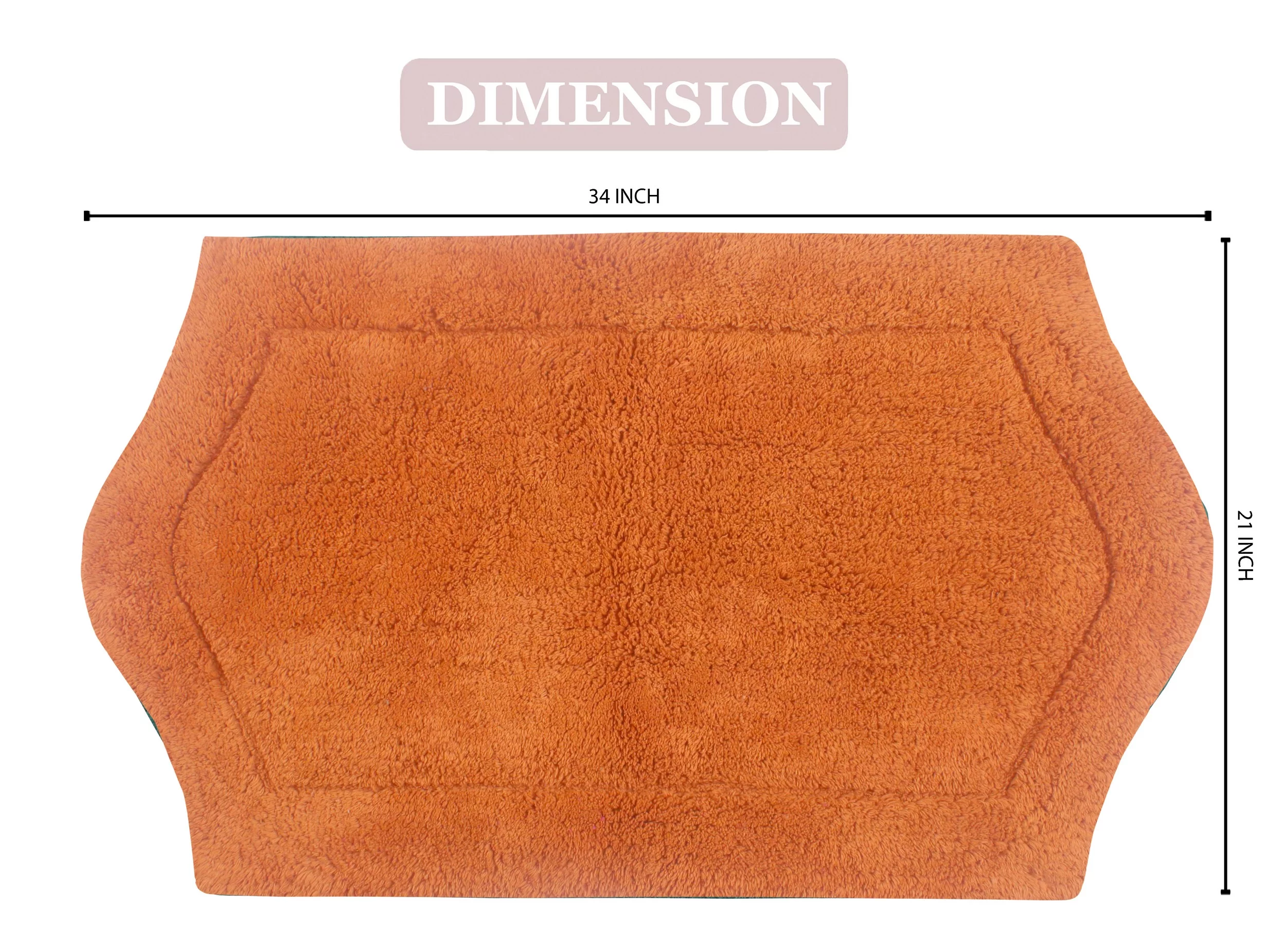 Home Weavers Waterford Collection 100% Cotton Tufted Bath Rug, Extra Soft and Absorbent Bath Rugs, Non-Slip Plush Bath Carpet, Machine Wash, Bath Mat for Bathroom, 21