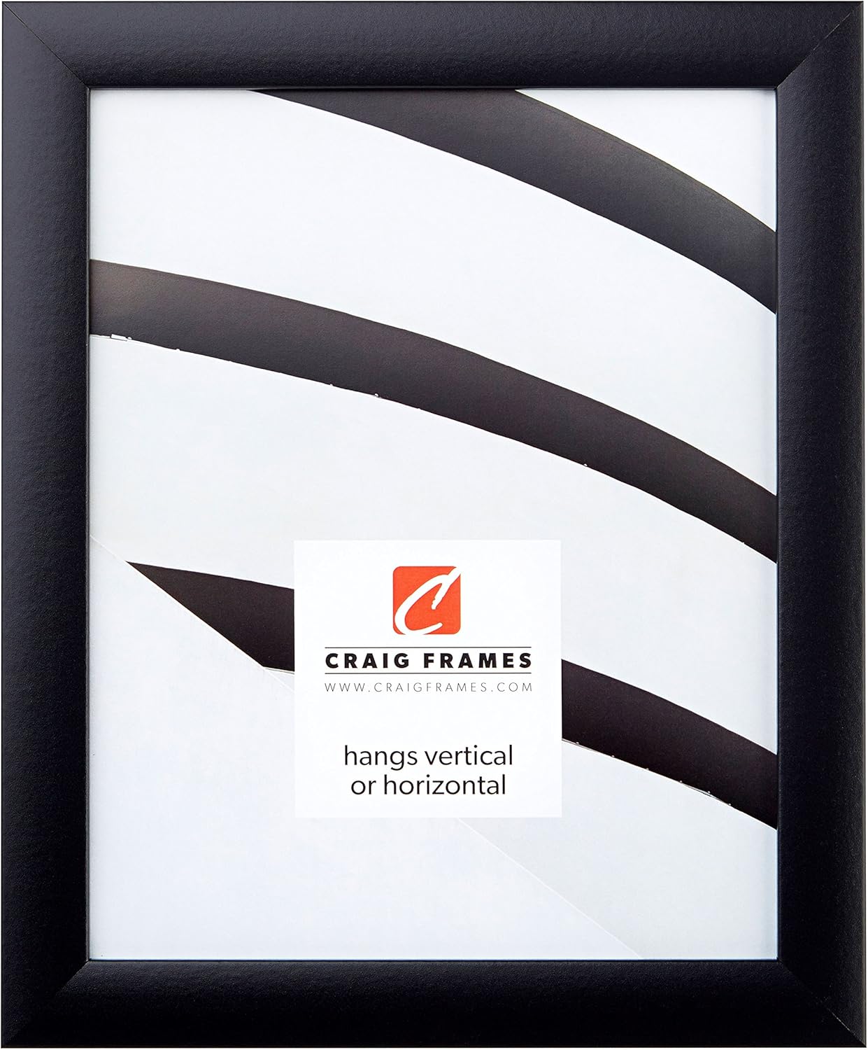 Craig Frames 1WB3BK 20 by 30-Inch Picture/Poster Frame, Smooth Finish, 1-Inch Wide, Matte Black