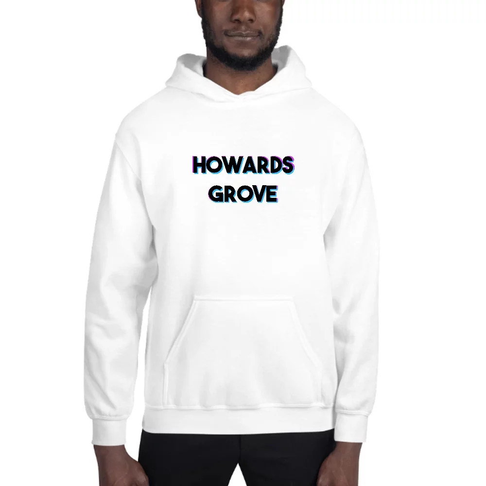 L Tri Color Howards Grove Hoodie Pullover Sweatshirt By Undefined Gifts