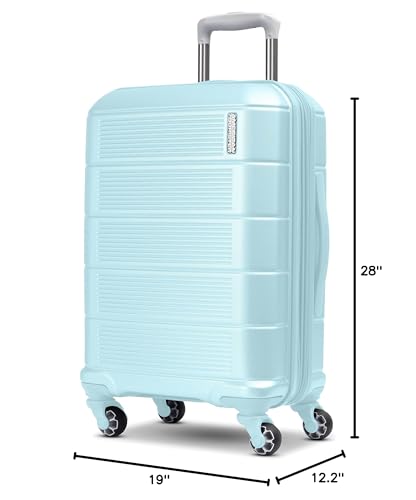 American Tourister Stratum 2.0 Expandable Hardside Luggage with Spinner Wheels, Purple Haze, Carry-on