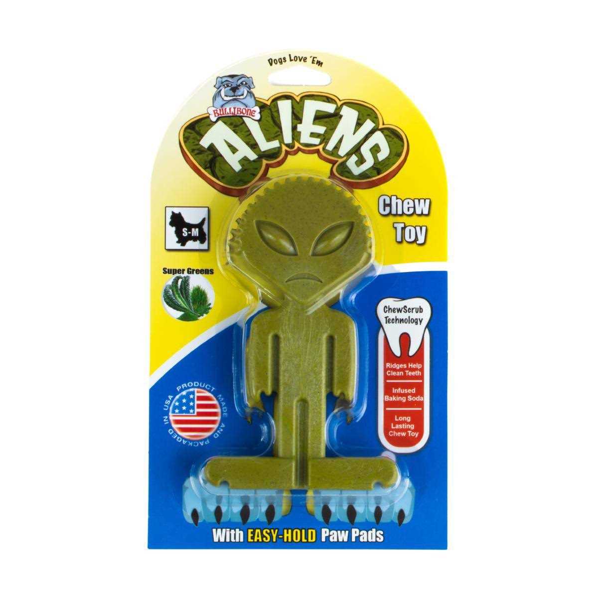 Bullibone Small Alien Bone Dog Chew Toy for Small Dogs With Easy Hold Grips - Pet Supplies online store