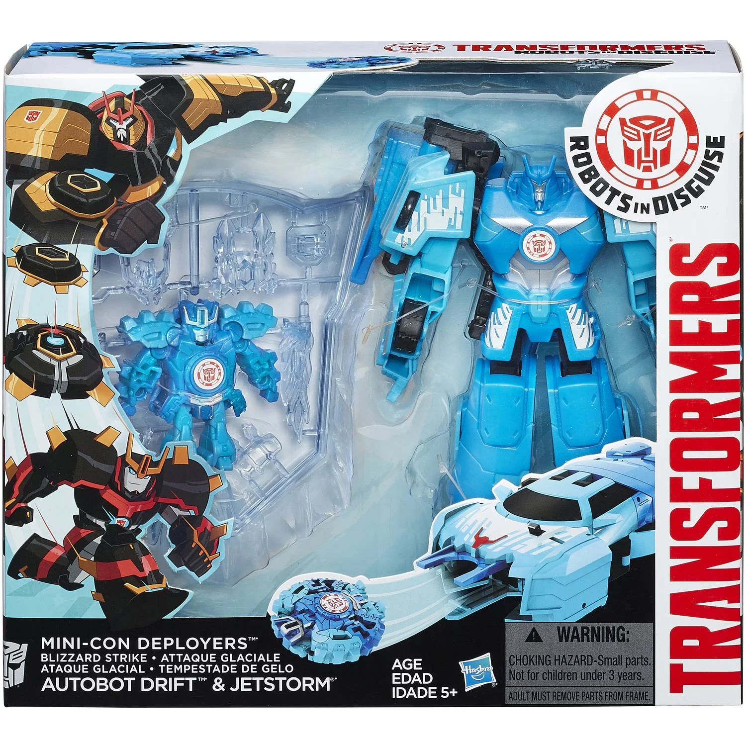 Transformers Robots in Disguise Mini-Con Deployers Blizzard Strike Autobot Drift and Jetstorm Figures