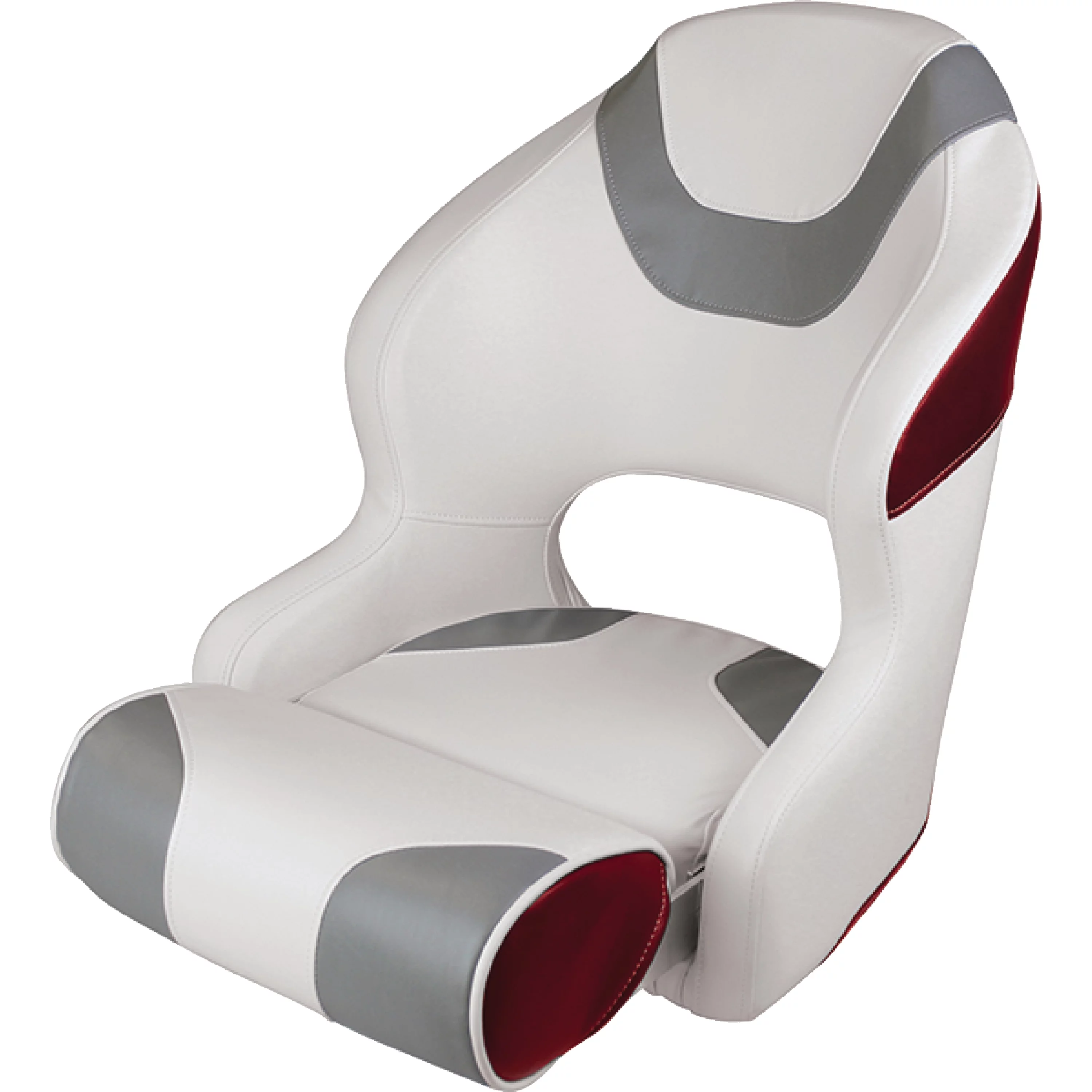 Wise 3315-1774 Baja Bucket Seat with Flip Up Bolster, White/Grey/Red