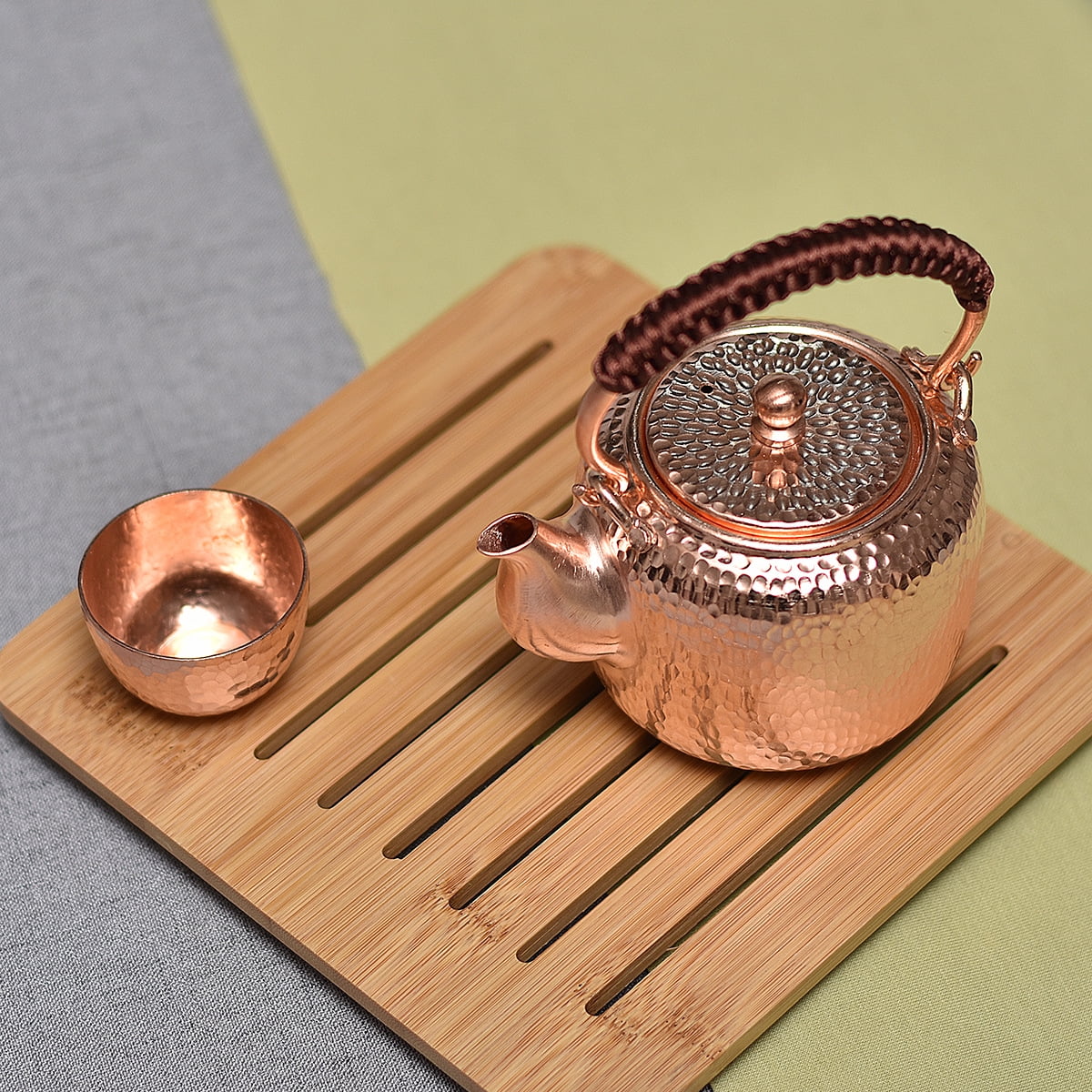 300ml Hand-made  Pure Copper Teapot  Lifting Beam Teapot Small Copper Pot Kung Fu Tea Set