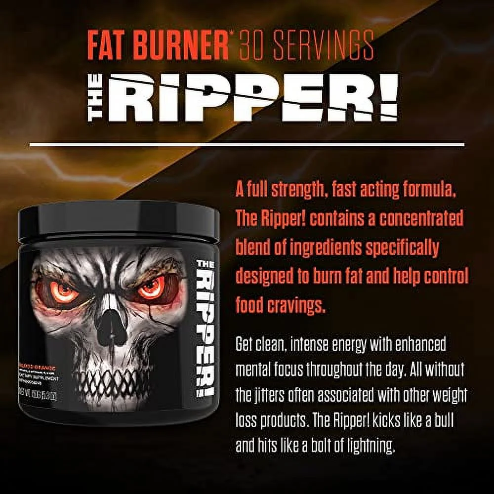 JNX Sports® The Ripper! Fat Burner Weight Loss Formula Men & Women Blood Orange 30 Serves