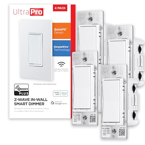 UltraPro 700 Series Add-On Switch QuickFit and SimpleWire, in-Wall White Rocker Paddle Only, Z-Wave ZigBee Wireless Smart Lighting Controls, NOT A STANDALONE Switch, 2 Pack, 68899