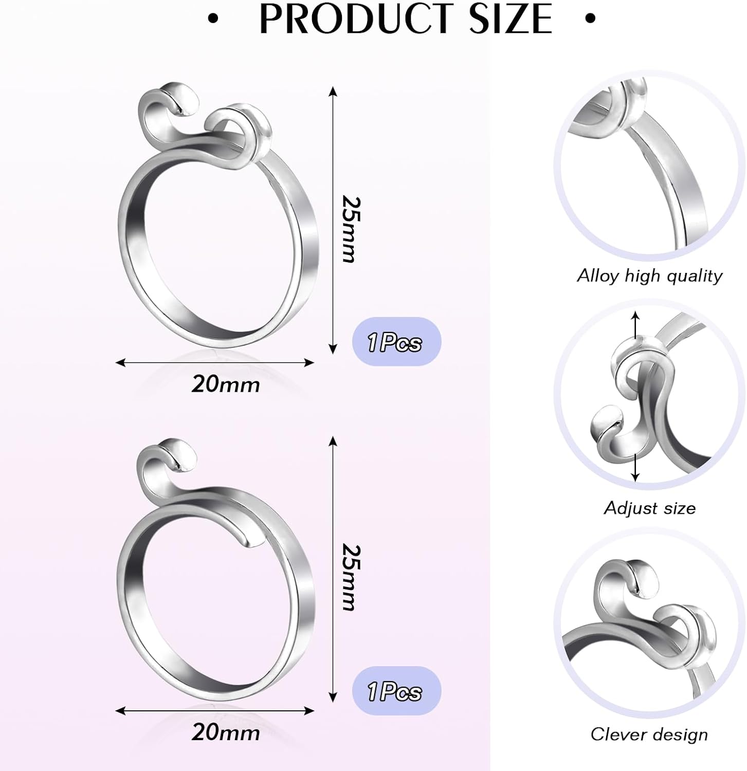 TUUXI 2pcs Knitting Crochet Rings Knitting Accessories Adjustable Crochet Tension Rings Fingers Holders Crocheting Yarn Guide with Plastic Box for Faster Knitting Crafts Crocheters Beginner