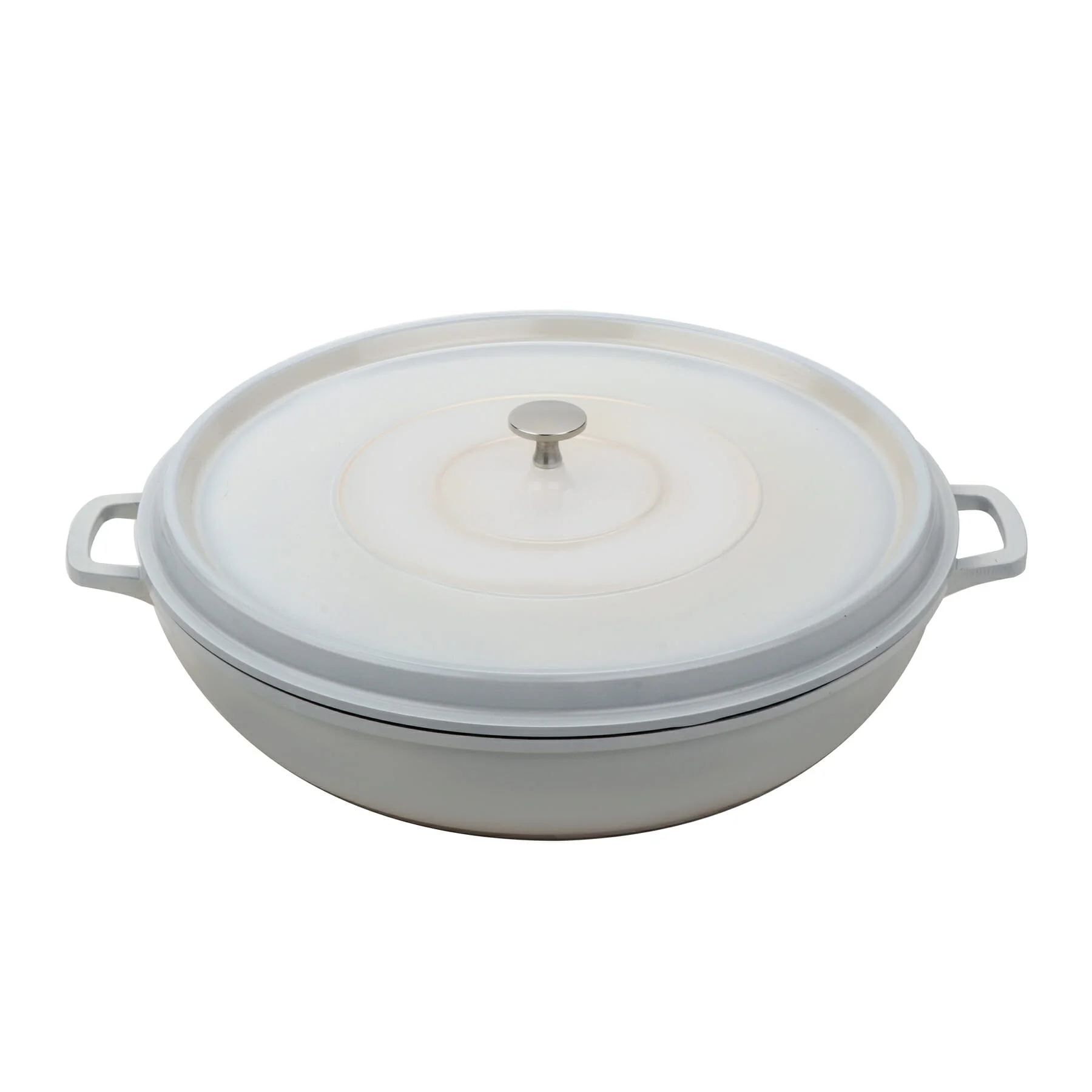 G.E.T. Energy-Efficient Dutch Oven, Cast Aluminum, Round, 24 Ounce, White