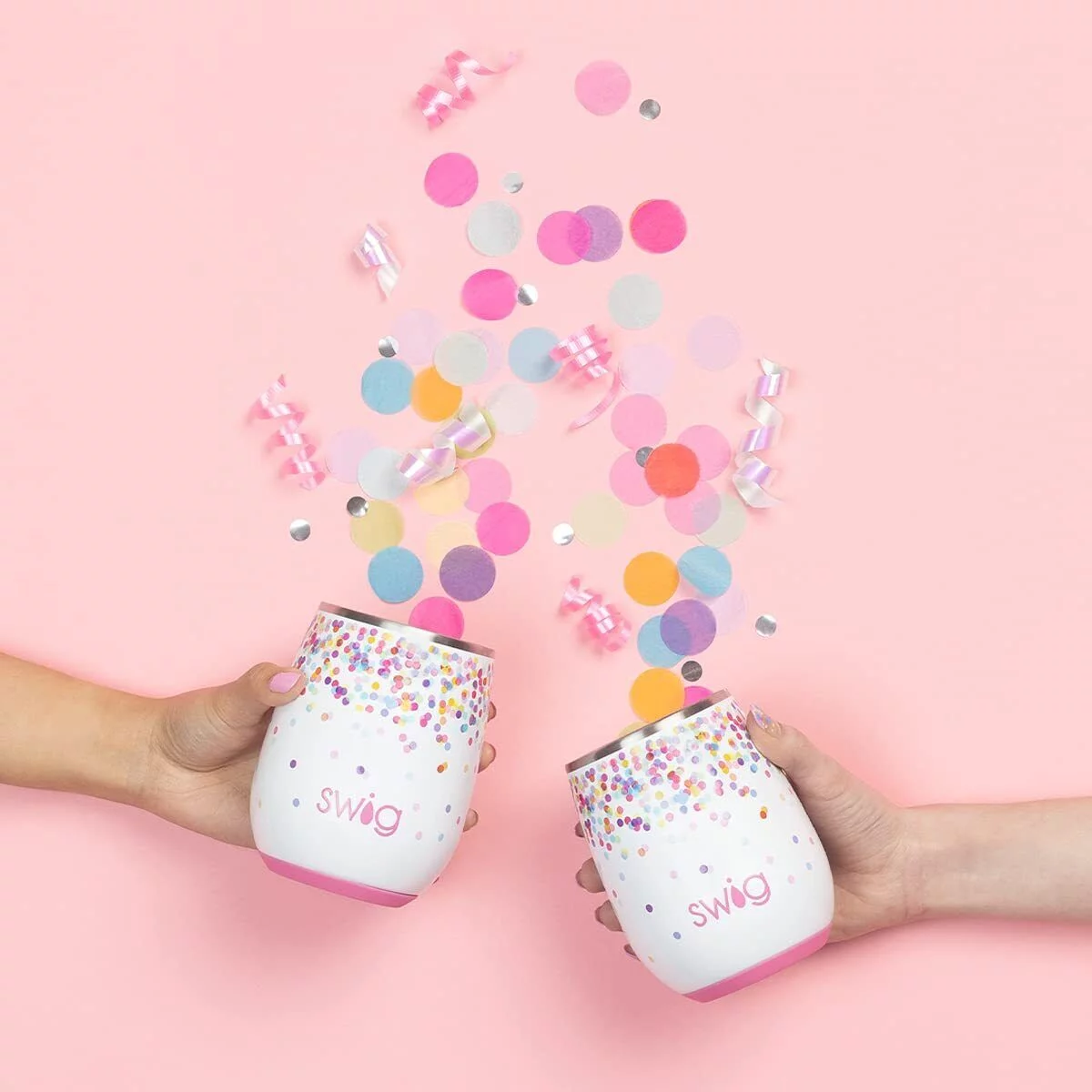 Swig Life 14oz Stemless Wine Cup | Insulated Stainless Steel Wine Tumbler | White