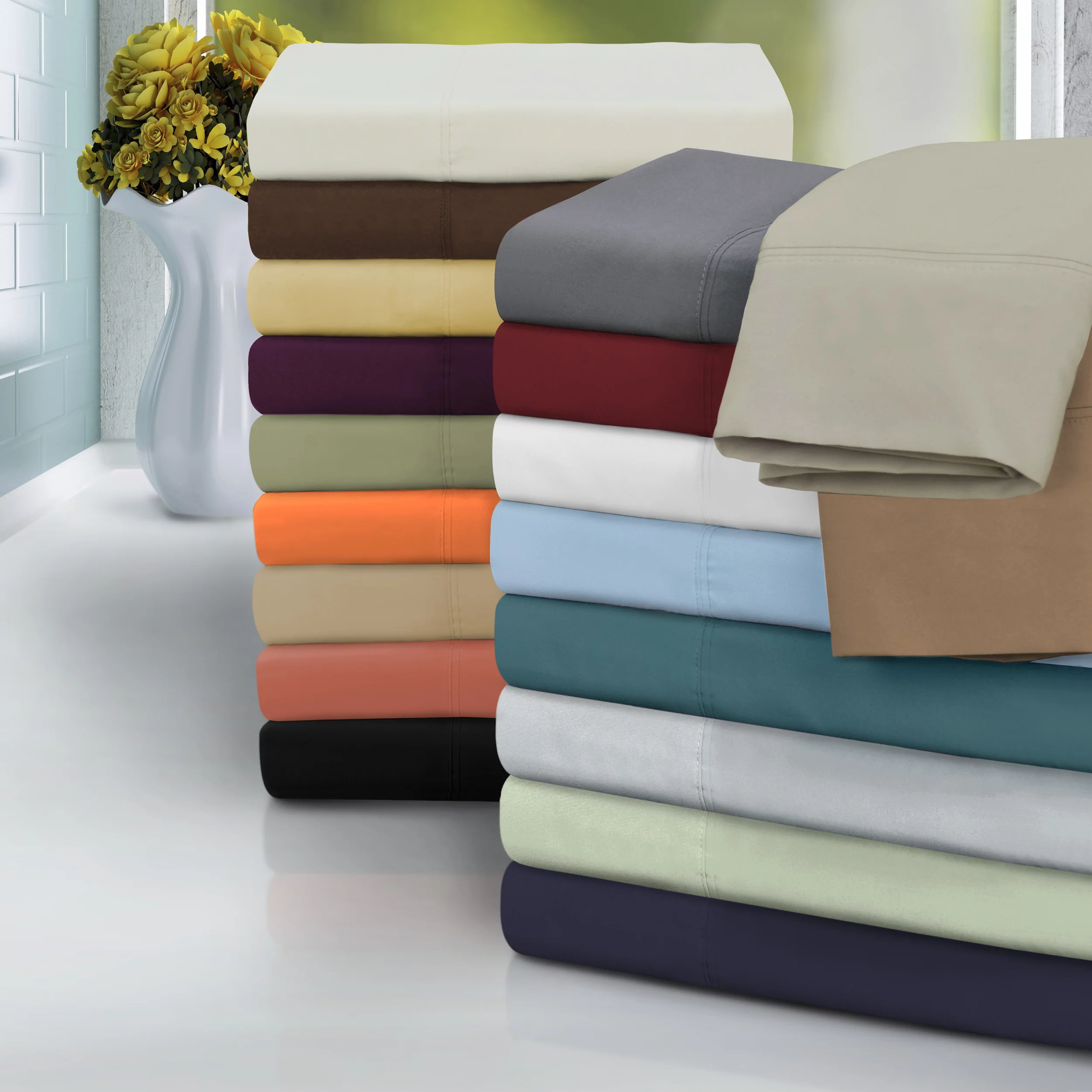 Microfiber Solid Duvet Cover Set, Wrinkle Resistant, Twin/Twin XL, White