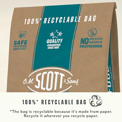 O.M. Scott and Sons Tall Fescue Blend Grass Seed, Fertilizer and Soil Improver, Naturally Crowds Out Weeds, Covers Up to 2,000 sq. ft., 8 lbs.