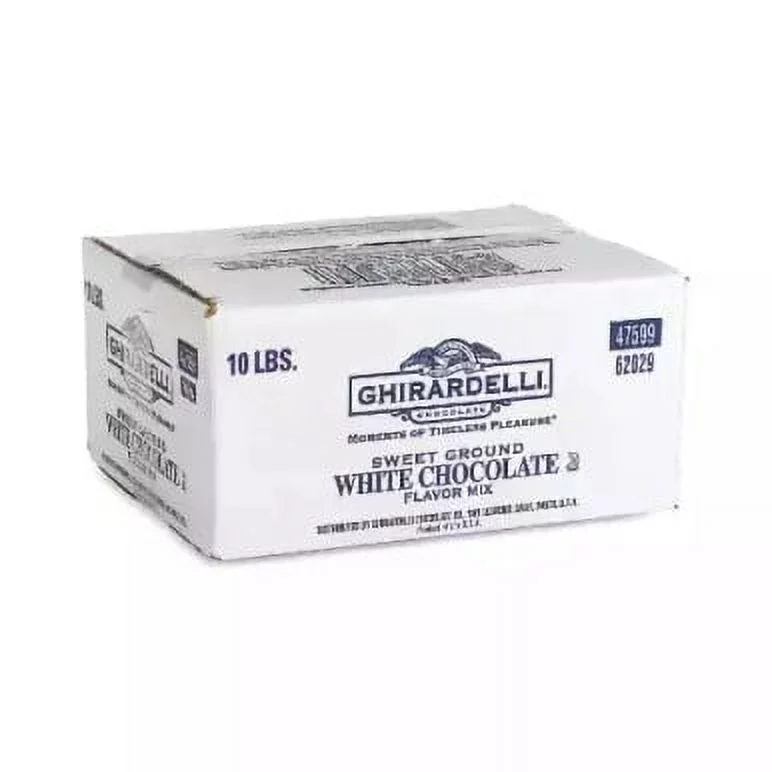 Ghirardelli Sweet Ground White Chocolate Flavored Powder, Decadent & Creamy, Bulk 10 lbs Bag