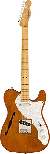 Squier Classic Vibe 70s Thinline Telecaster Electric Guitar, with 2-Year Warranty, Natural, Maple Fingerboard