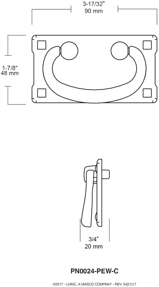 Liberty Hardware PN0024-PEW-C Mission Style 3