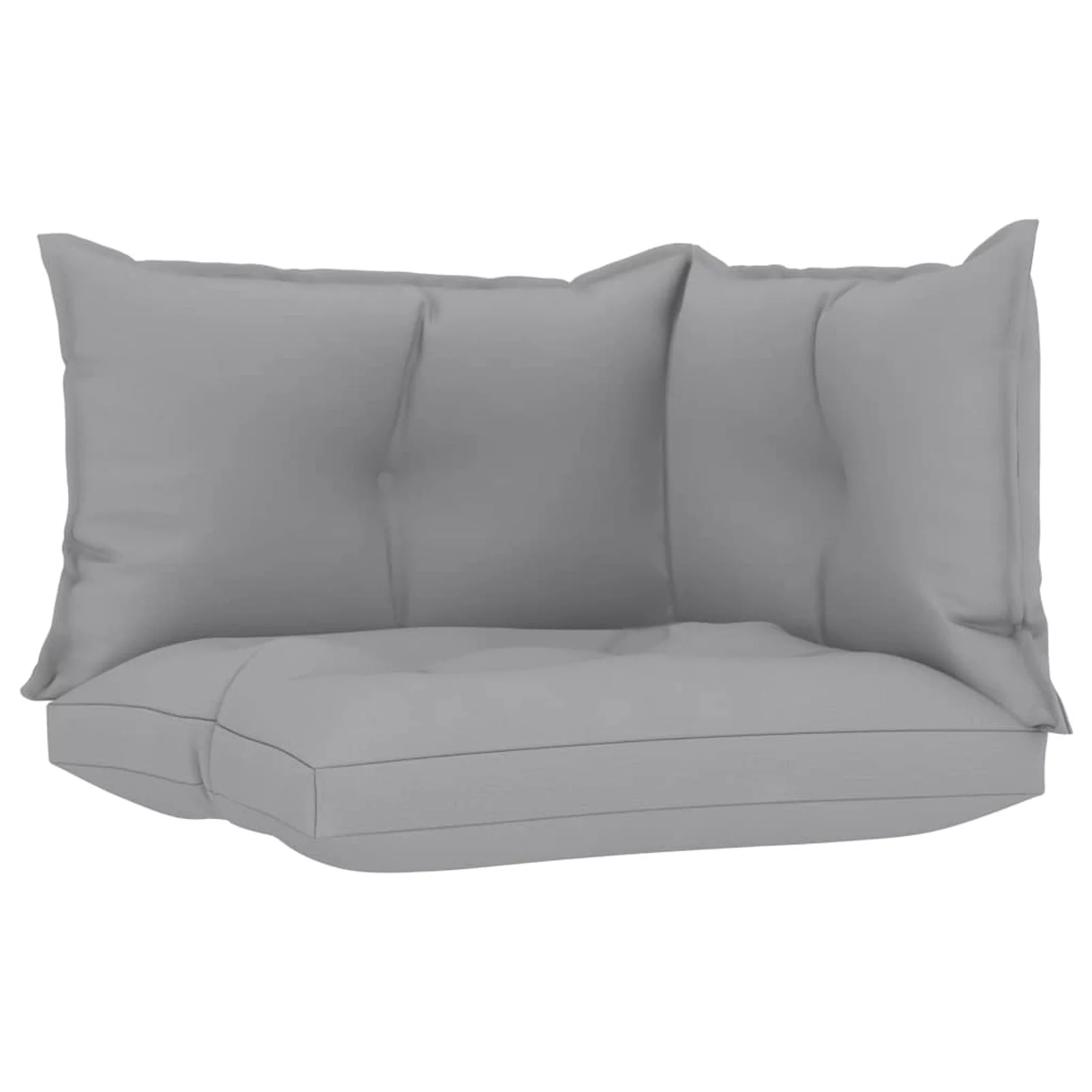 Walmeck Pallet Cushions 3 pcs Gray Fabric