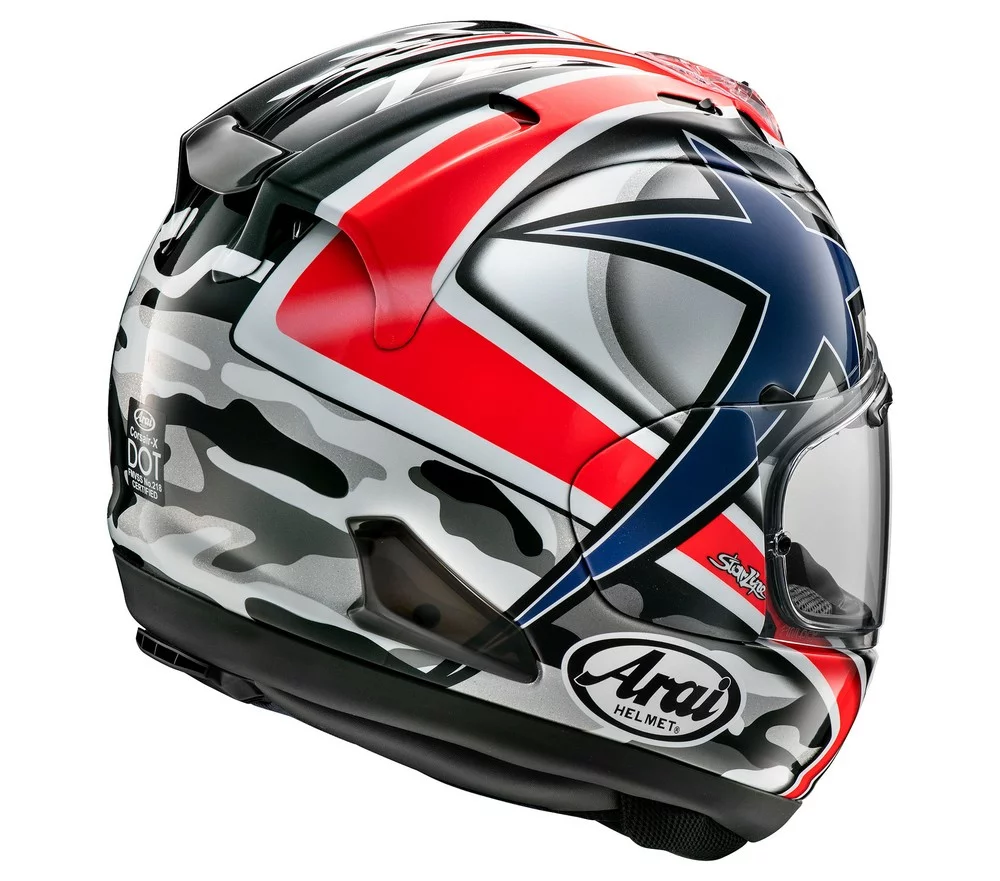 Arai Helmets Corsair-X Hayden Laguna Helmet Red/Blue (XX-Large, White Red/Blue)