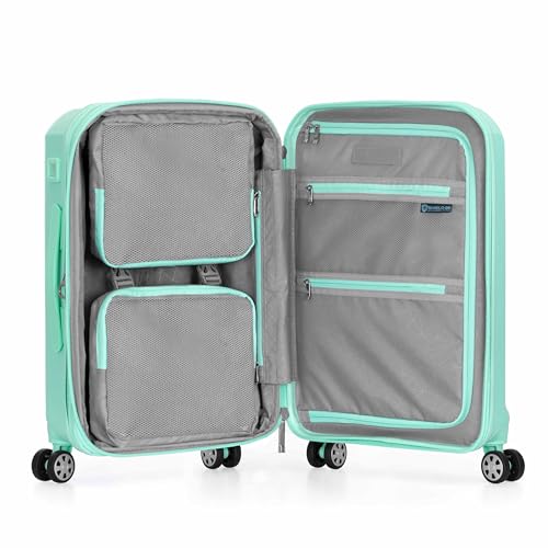 Traveler's Choice Pagosa Indestructible Hardshell Expandable Spinner Luggage, Black, 22